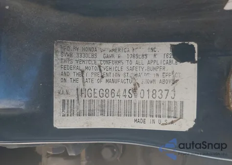 1992 Honda Civic Lx from USA, damaged, VIN 1HGEG8558NL041407